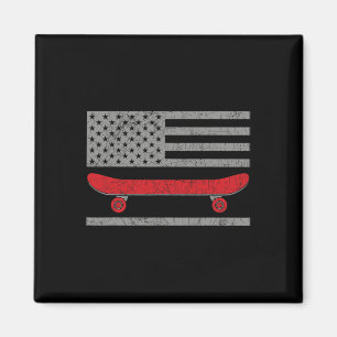 Imã Skateboarding Skateboard Bandeira Americana Skateb