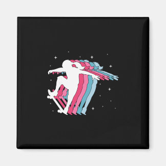 Imã Skater Girl Skateboarder Skateboarding Girls Gift 