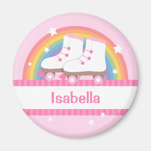 Imã Skates de rolo do arco-íris para meninas