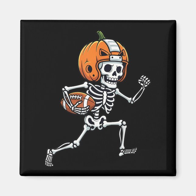 Imã Skeleton American Football Player Spooky Sports Gr (Frente)