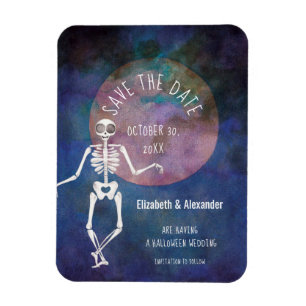 Ímã Skeleton/ Casamento de Halloween /Save the Date