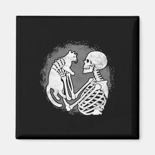 Imã Skeleton Cat Gatinho do crânio Homens bonitos do D