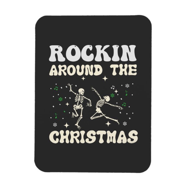 Ímã Skeleton Christmas Dance (Vertical)