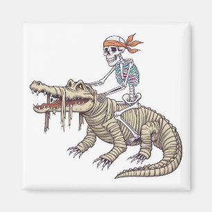 Imã Skeleton Crocodilo de Halloween mummy