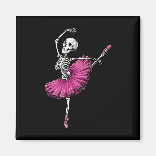 Imã Skeleton Dancing Balés Alojantes Spooky Halloween  (Frente)