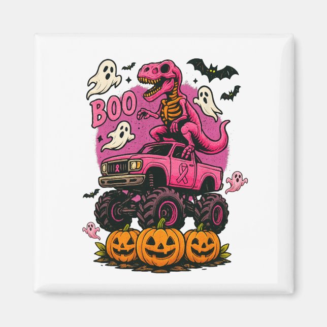 Imã Skeleton Dinosaur T Rex Monster Truck Breas (Frente)