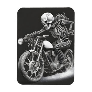 Ímã Skeleton dirigindo uma moto