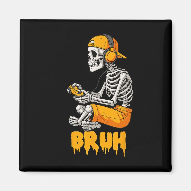 Imã Skeleton do Halloween Vídeo do jogador Jogos Skele (Frente)