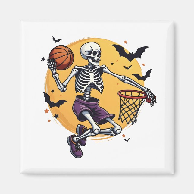 Imã Skeleton Dunking Basball Graveyard (Frente)