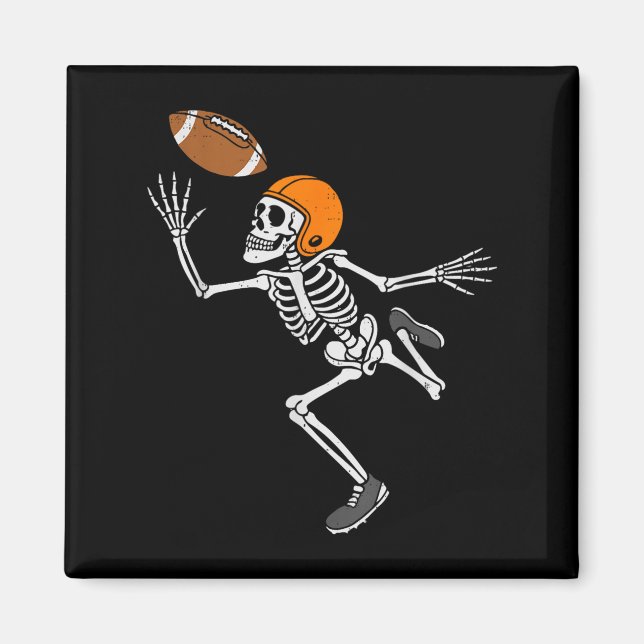Imã Skeleton Football Halloween Costume Mens Boys Teen (Frente)