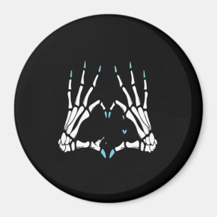 Imã Skeleton Halloween Clássico da Mão