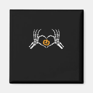 Imã Skeleton Halloween Heart Halloween Costume Pumpkin