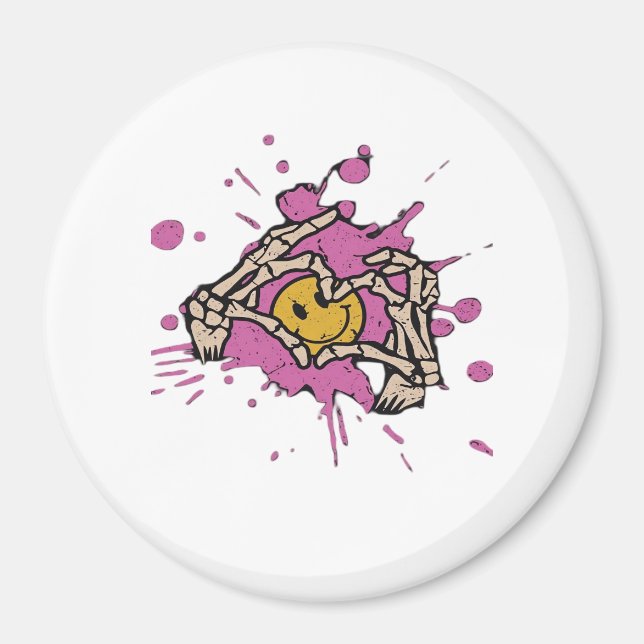 Imã Skeleton Hand Heart Show Classic (Frente)