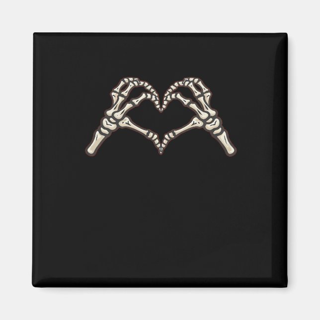 Imã Skeleton Hand Hearts Design (Frente)