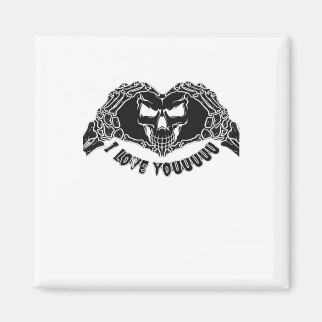 Imã Skeleton Hands Skull, Design Halloween Para Backgr (Frente)