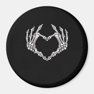 Imã Skeleton Heart And Hands Gothic Halloween Costume