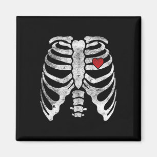 Imã Skeleton Heart Cage Raios X Crianças Adultas Diver