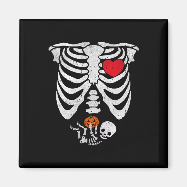 Imã Skeleton Heart Halloween Costumes by (Frente)