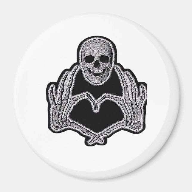Imã Skeleton Heart Hands Classic (Frente)