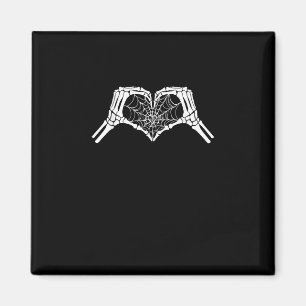 Imã Skeleton Heart Mãos Aranha Halloween Spooky Wo