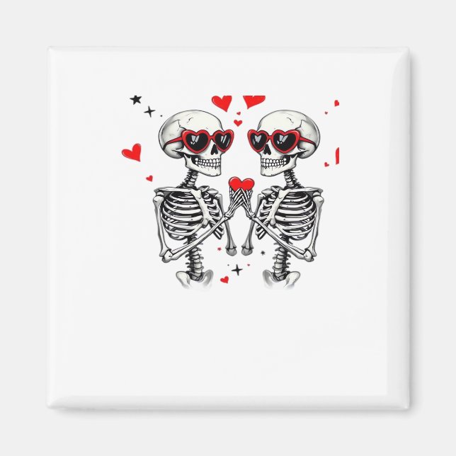 Imã Skeleton Heart Mãos Para Tendência (Frente)