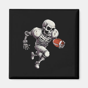 Imã Skeleton Jogando Futebol Halloween Skull Lover 1