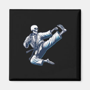 Imã Skeleton Karate Kick Artes Marciais Kickboxing Mma