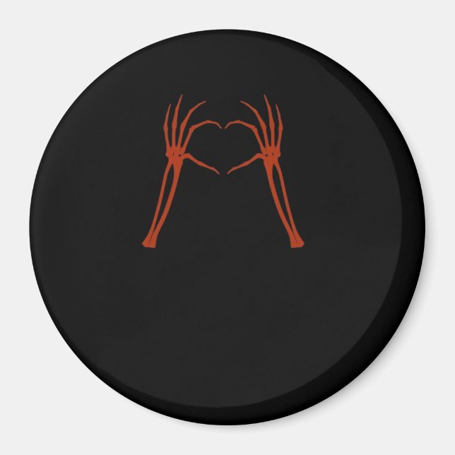 Imã Skeleton Mão Dia de as Bruxas engraçado de Sinais  (Frente)