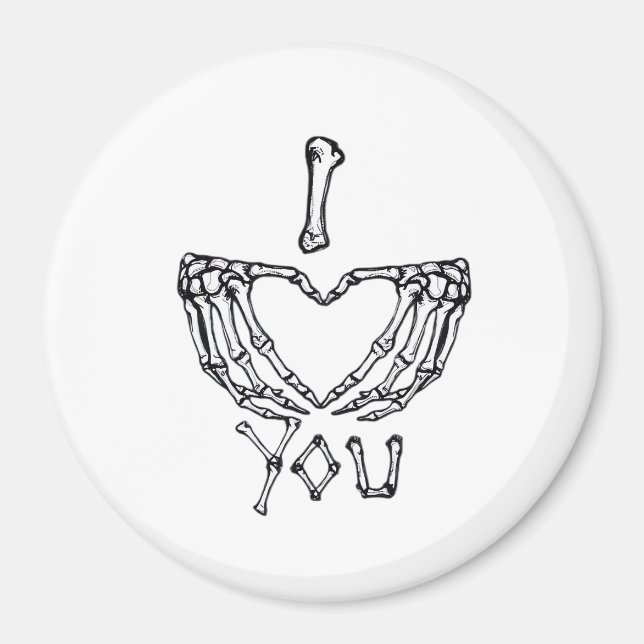 Imã Skeleton Mãos Fazer Coração (Frente)