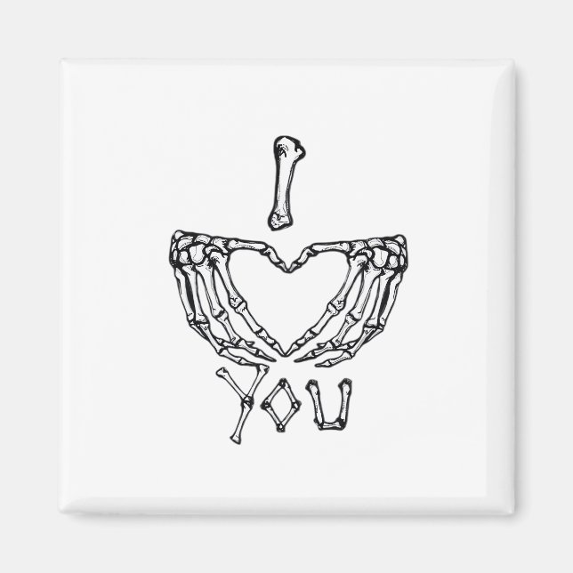 Imã Skeleton Mãos Fazer Coração (Frente)