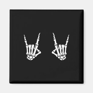 Imã Skeleton Mãos Rocker Rock Em Rock Star