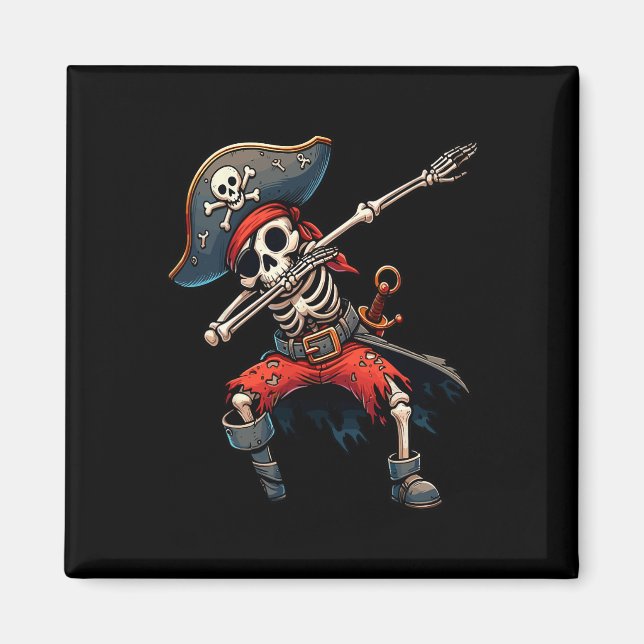 Imã Skeleton Pirate Kids (Frente)