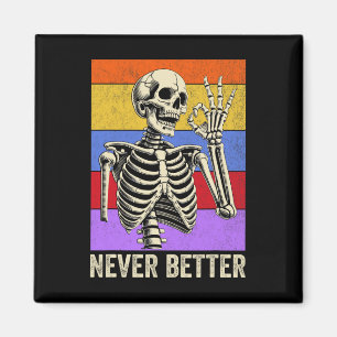 Imã Skeleton Retro Dia de as Bruxas engraçado Men Nunc