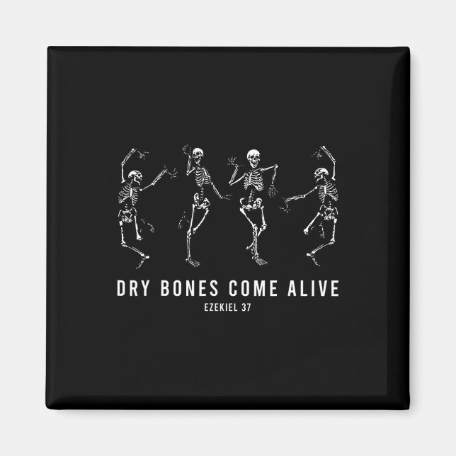 Imã Skeleton Seco Bones Vêm Vivos Christian Ha (Frente)