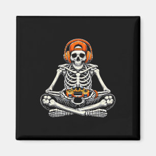 Imã Skeleton Skull Video Game Men Halloween