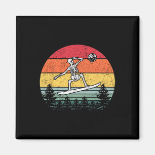 Imã Skeleton Snowboard Moon Snowboarder -