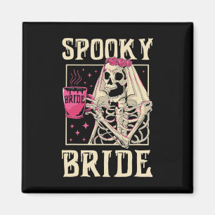 Imã Skeleton Spooky Noiva Chelorette Halloween