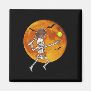 Imã Skeleton Tênis Halloween Racket Ll