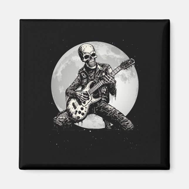 Imã Skeleton tocando violão, pedrechando o dia das bru (Frente)