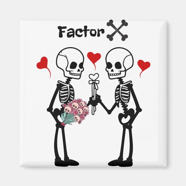Imã Skeletons amantes (Frente)