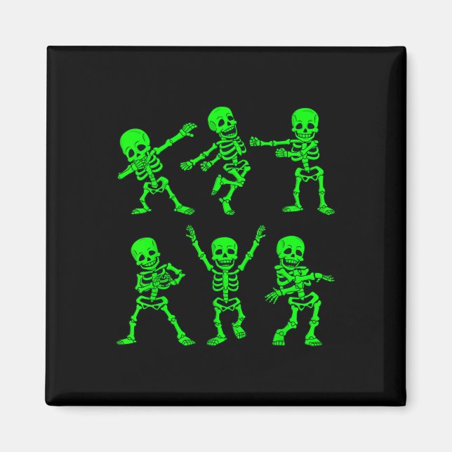 Imã Skeletons Dançando Desafio Menina Meninos H (Frente)