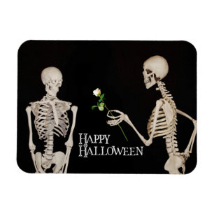 Ímã Skeletons Feliz Dia das Bruxas Românticas