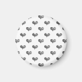 Imã Sketch do Dia de os namorados Black Heart