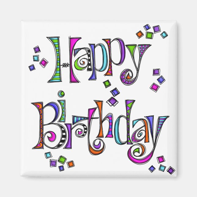 Imã Sketchy Birday (Frente)