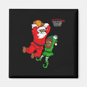 Imã Sketll Black African American Santa Claus Dunk Elf