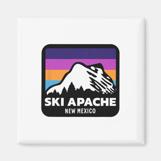 Imã Ski Apache Novo México Esquiando a família T (Frente)