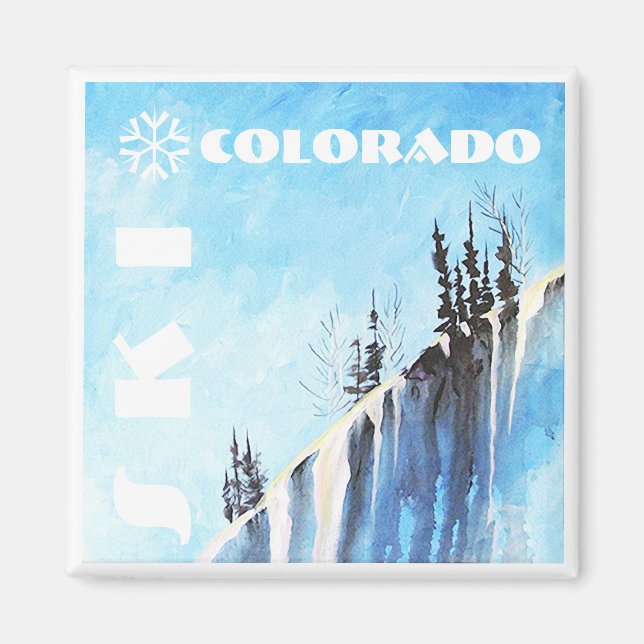 Imã Ski Colorado Art Magnet (Frente)
