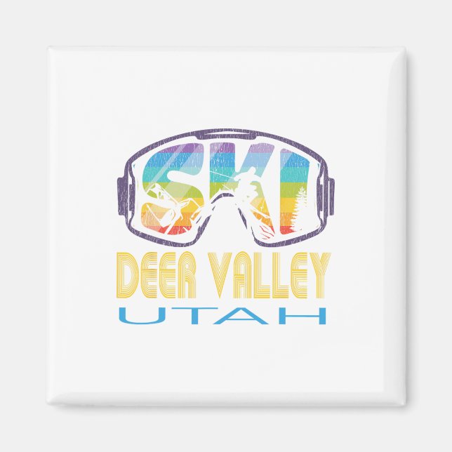 Imã Ski Deer Valley Vacinação de Esqui em Utah (Frente)