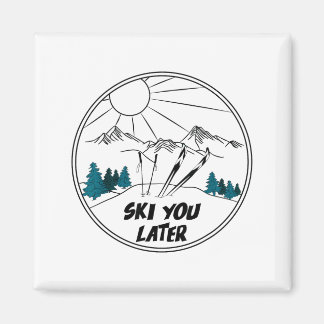 Imã Ski later winter sports vintage powder snow skiing