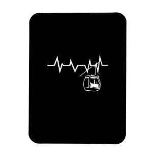 Ímã Ski Lift Heartbeat Skier